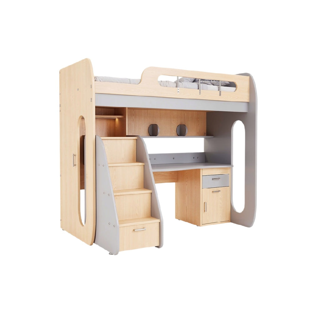 **Technische titel in het Nederlands:** Multifunctioneel Kinderbed met Bureau en Opslagruimte